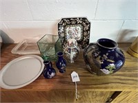 Asian Vases, Ginger Jar, Plate