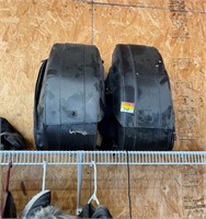 Set of leather saddlebags