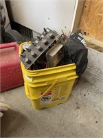 Bucket of boat parts/control