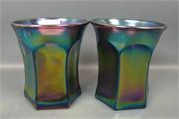 Two Imperial Electric Purple Flute # 1 Tumblers