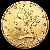 1893 $10 Gold Eagle CHOICE AU