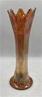 FENTON CARNIVAL SWUNG GLASS VASE