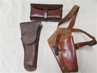 Leather Ammo Pouch, 2 US Holsters