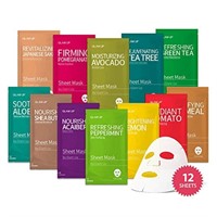 GLAM UP Clean Beauty Facial Sheet Mask 12 Combo (P