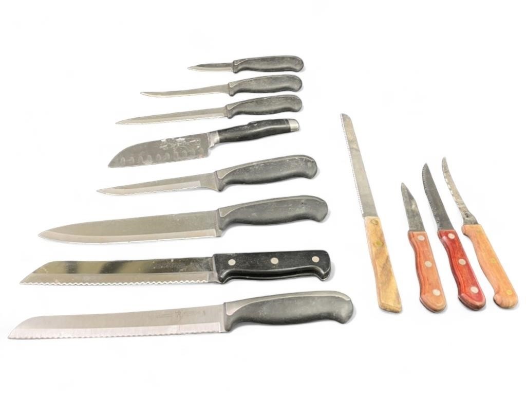 12 Knives- Carving, Steak, Butcher