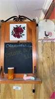 Apple Chalkboard, Apple Clock, & Rooster Key