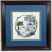 Vintage 3D Hand Embroidered Garden Themed Wall