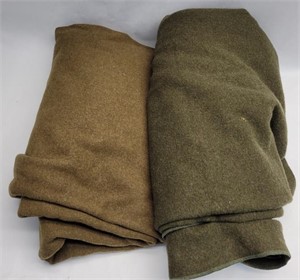 2 Army Wool Blankets