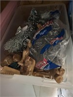 1 Large Bin of Christmas Decor