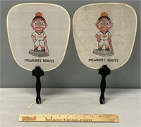 Milwaukee Braves Baseball Vintage Hand Held Fan