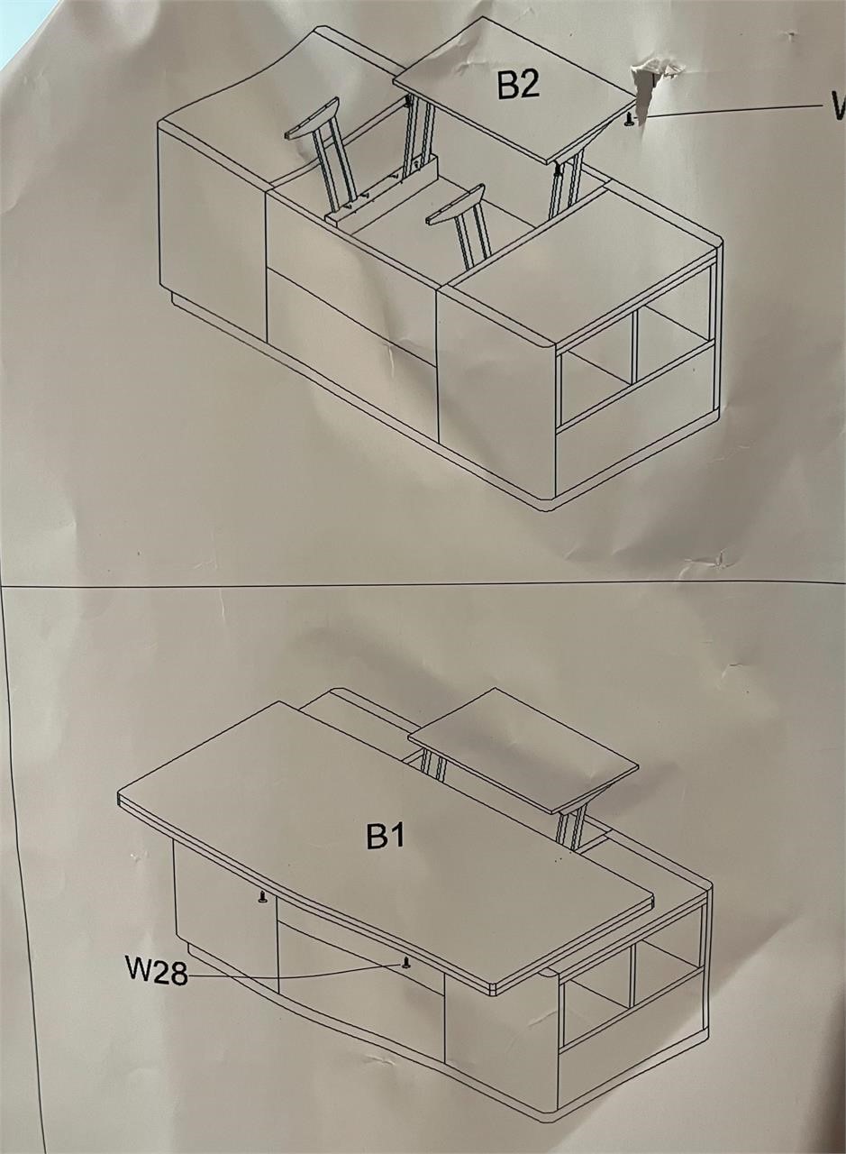 Extendable Coffee table with Storage