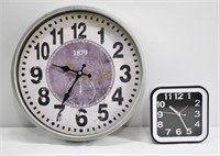 2pc Wall & Table Clocks - Working