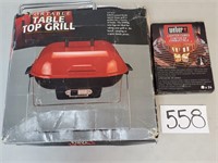 Portable Table Top Grill w/ Lighter Cubes (No Ship