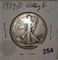 1939D Silver Walker Half