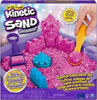 454g Kinetic Sand Shimmer Sand Castle Pink Glitter