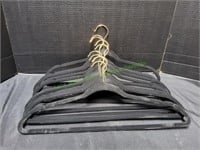 Black Velvet Clothes Hangers, 10pc