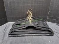 Black Velvet Clothes Hangers, 10pc