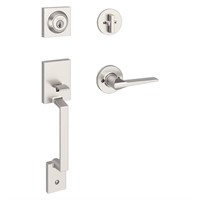 $100  Nickel Door Set, Round Rose Hollis Lever