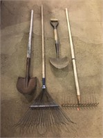 Outdoor/Gardening Lot Includes Rake, Two