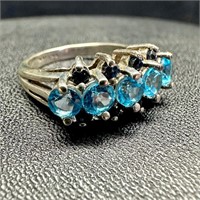 Sterling Topaz & Sapphire Ring
