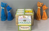 Cat Figures & Little Mate Jewel Boxes Lot