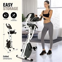 *Folding Exercise Bike w/ Adjustable Resistance