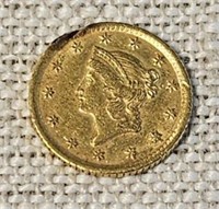 1853-O US $1 Gold Liberty Coin