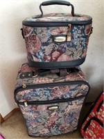 2pc Fabric Carry-on Bag, Vanity Bag