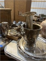 Large silver plate lot