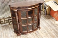 BOW FRONT DISPLAY CABINET