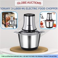 LOOKS NEW SOKANY 3-L(800-W) ELECTRIC FOOD CHOPPER