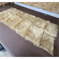 Qty 10 Beige Gold Fur Area Rug 4x6 ft