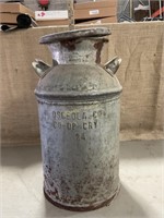 Vintage milk can, OSCEOLA CO COOP CRY 24