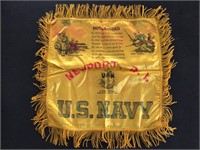 U.S. Navy Vintage Silk Pillow Sham