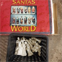Nativity set & Santas Around The World set