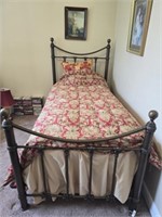 Metal twin size bed set