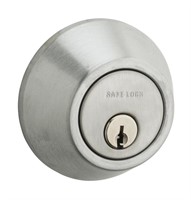 Weiser Safelock Matte Black Round Deadbolt Lock, A