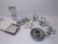 Assortment of cups, candle holders, etc