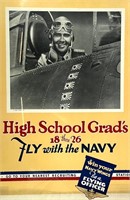 1942 Fly with the Navy Poster