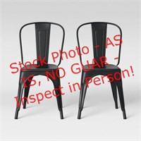 Threshold set of 2 high back dining chair