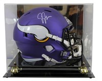 Vikings Justin Jefferson Signed Helmet w/Case BAS