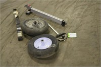 (2) Wheel Barrow Tires,Leaf Spring & Bosch Table