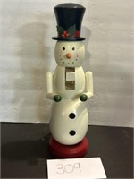 Wooden Snowman Nutcracker