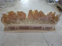 Resin Last Supper marked Norleans handmade in