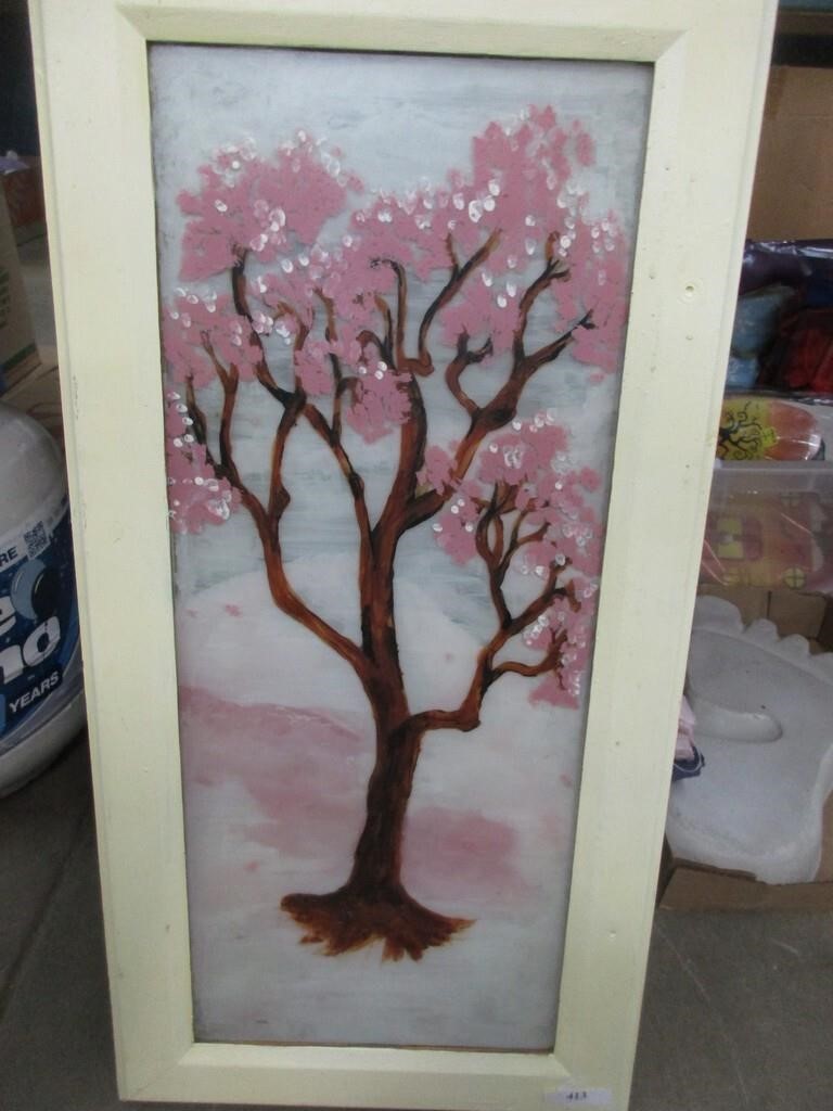 Handcrafted window painting