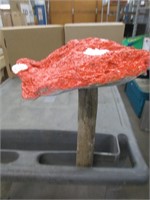 Handcrafted driftwood mushroom