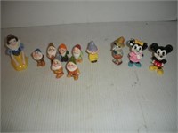 Ceramic Disney Figurines, Tallest 4 inches