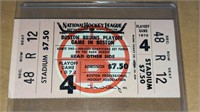 1972 Boston Bruins NHL Play Off Ticket Stub