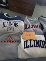 Fighting Illini sweatshirts and a