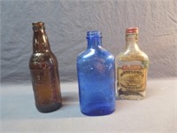 3 Vintage Whiskey + Soda Bottles